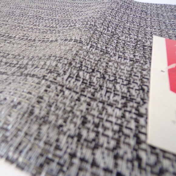 Imperial Collection Woven Vinyl Placemats Set of 4 Metallic Gray - Picture 3 of 7